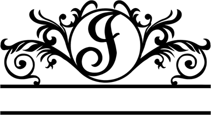 Elegant Monogram in a Circle with Established Date  D41