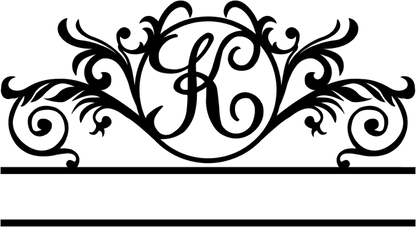 rustyroostermetal Physical product Elegant Monogram in a Circle with Established Date  (D41)