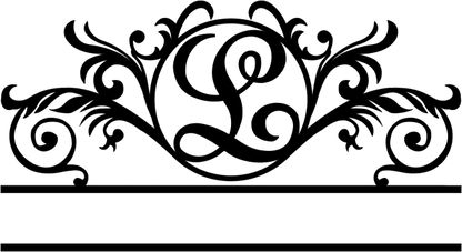 Elegant Monogram in a Circle with Established Date  D41