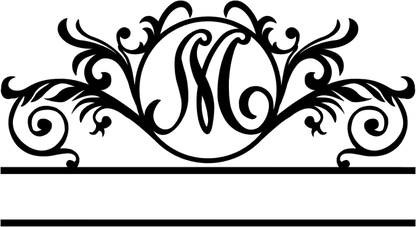 rustyroostermetal Physical product Elegant Monogram in a Circle with Established Date  (D41)