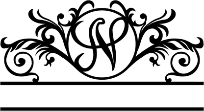 rustyroostermetal Physical product Elegant Monogram in a Circle with Established Date  (D41)