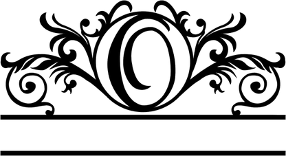 rustyroostermetal Physical product Elegant Monogram in a Circle with Established Date  (D41)