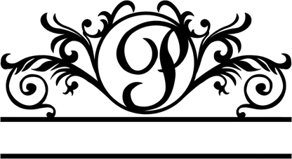 rustyroostermetal Physical product Elegant Monogram in a Circle with Established Date  (D41)
