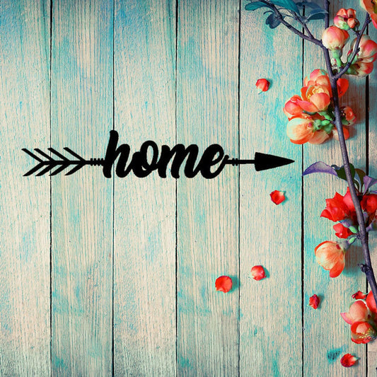 rustyroostermetal This Way Home! Metal Wall Art (B55)