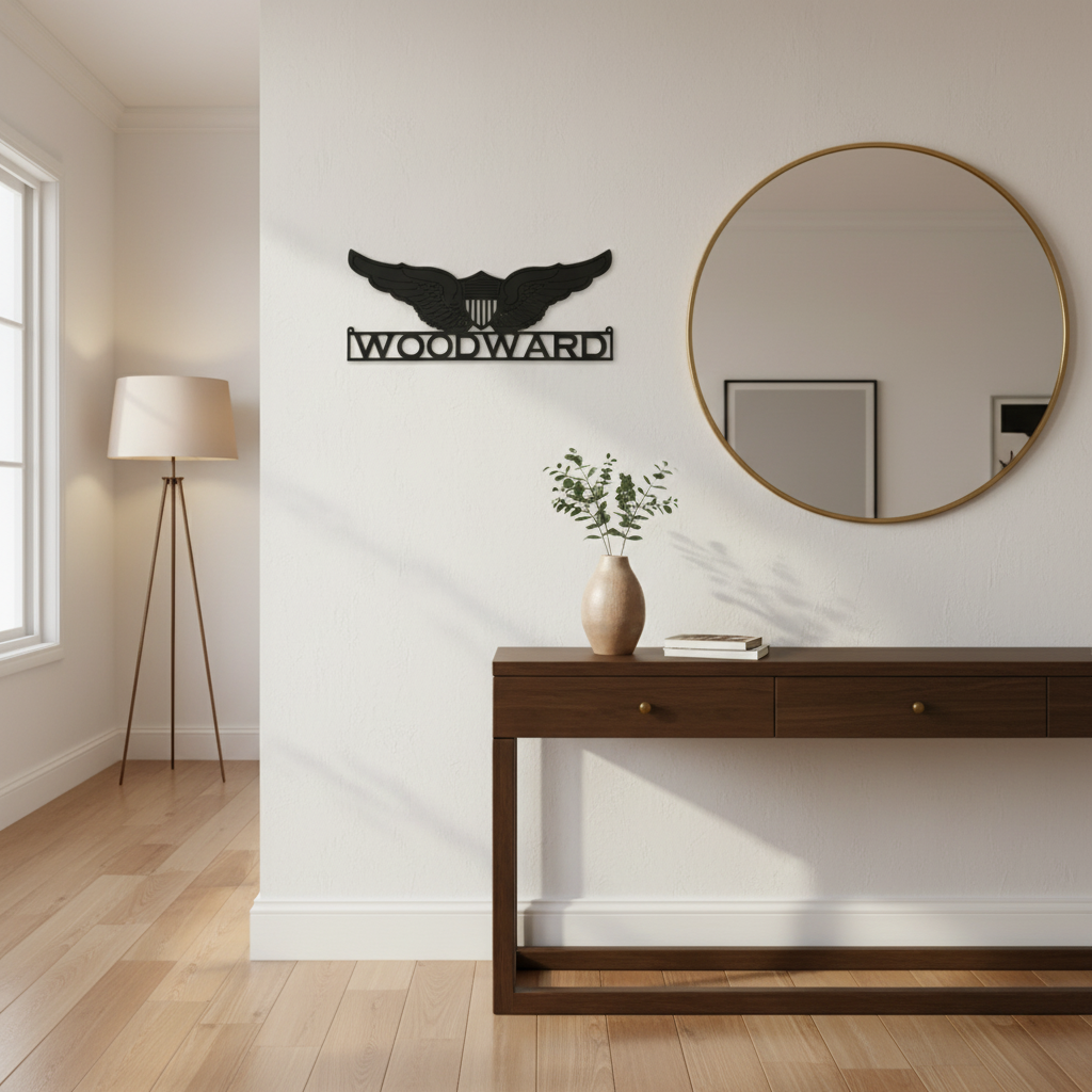 WOODWARD wings in entryway
