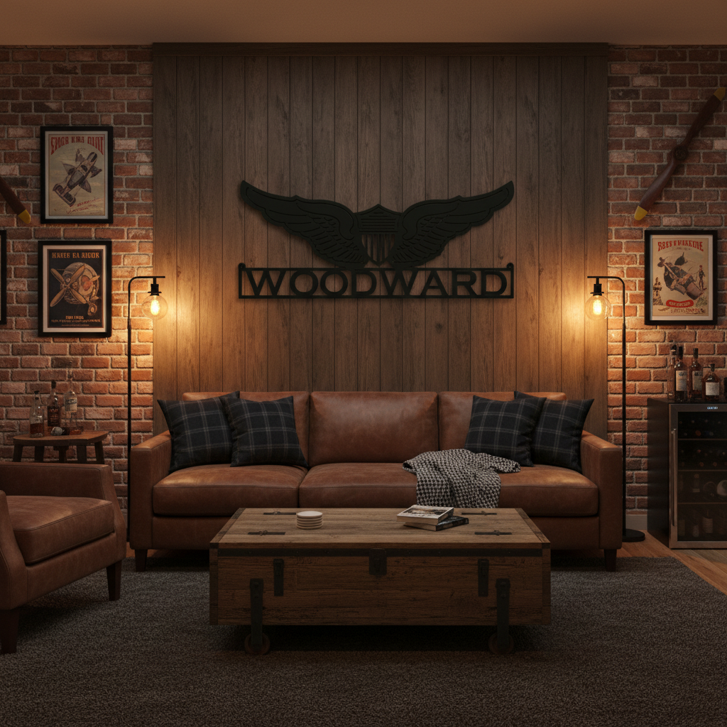 WOODWARD wings in man cave